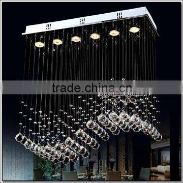 Rectangle Crystal Chandelier Light GU10 bulbs Crystal Curtain Wave Light for Ceiling Free Shipping