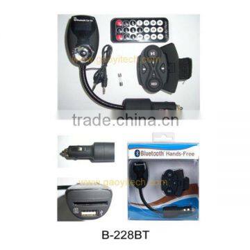 New high quality A2DP function mobile Phone bluetooth handsfree car kit (B-228BT)