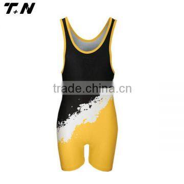 2015 custom wrestling singlet for men lycra