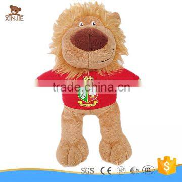 Customize Plush Stuffed Brown Lion Soft Toy With T-shirt photo-2