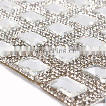 2016 factory price convenient black epoxy glue iron-on rhinestone mesh for bags