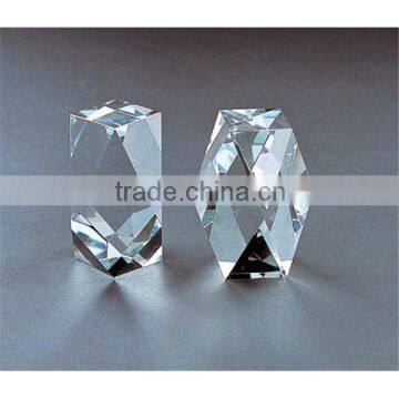 high quality crystal glass plaque/block, clear blank crystal diamond shape blocks/cubes                        
                                                Quality Choice