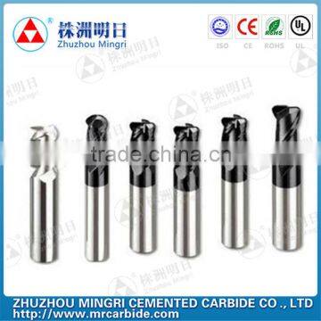 Manufactured full sizes tungsten carbide end mills with high quality