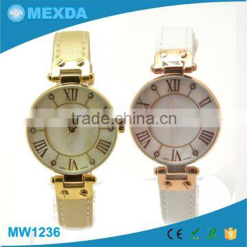 Current silim stone case leather strap brand name ladies wrist watches