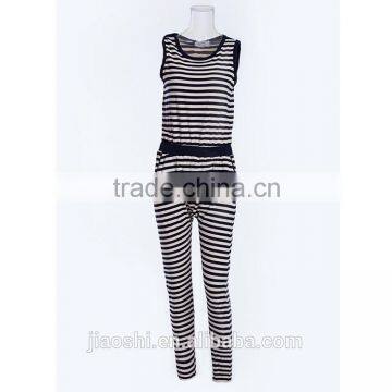 2016 Fashion Modern Style Stripe Pattern One Piece Women Jumpsuit for Ladies photo-2