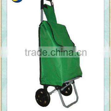 trolley nylon foldable shopping bag/shopping bag with wheels/eco shopping bag