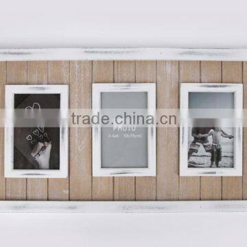 3-opening collage wood photo frame for family memory