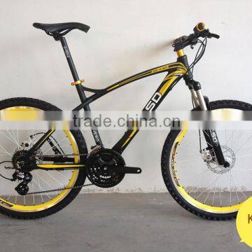 Lionhero Black and Yellow Aluminum Mountain Bikes