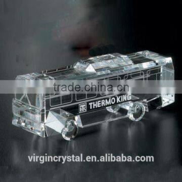 Custom crystal bus model, vehicles model as promotion gift