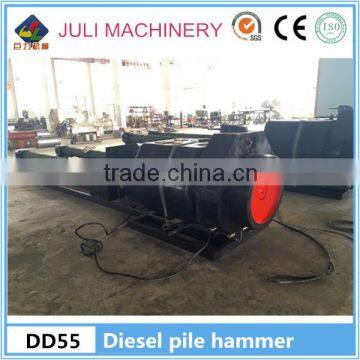 High efficiency 550KN DD55 guide rod diesel pile drive hammer for foundation project in Philippines