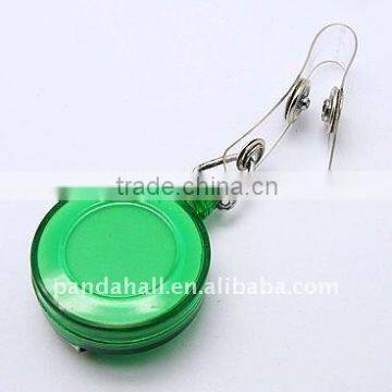 Plastic Card Holders, with Iron Findings, Round, Green, Size: about 32x80x15mm(HJEW-H012-1)