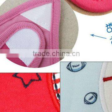 Waterproof 3D Printed & Embroidery Applique Baby Bib Cotton Jersey Soft Bib Made in China photo-3
