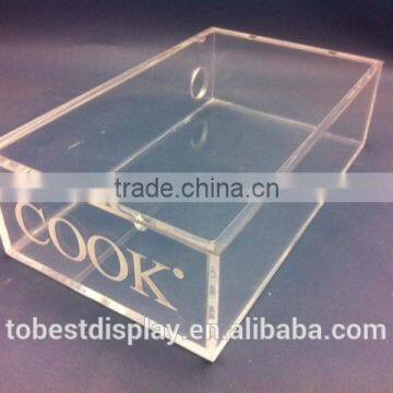 logo engraving clear plexiglass acrylic rectangle box,customized acrylic box,acrylic box display