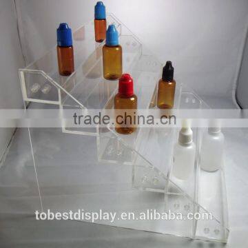 beautiful 6 tiers clear acrylic e-liquid display,e liquid display rack,30ml e-juice bottles display stand manufactuer