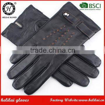 Best Quality Winter Men Outdoor Winter Warm Leather Gloves With Wool Lining