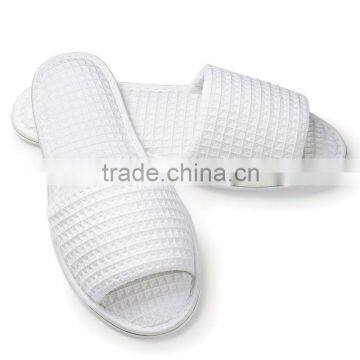 White waffle hotel slippers/spa slippers/ open toe waffle slippers for hotel