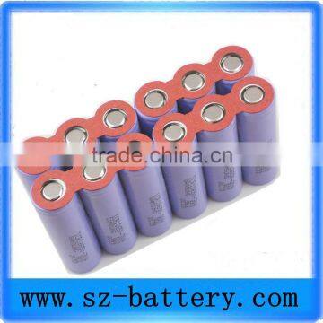 12AH ICR18650 Lithium Ion Customized Battery 7.4V Rechargeable