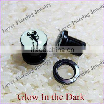 Glow In The Dark Acrylic Ear Tunnel Piercing Flesh Tunnel Plug Expander [UV-RT195]