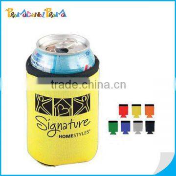 Promotional Black Trimmed Can Holder Gives The Fabric Foam Can Holder A Finished Look