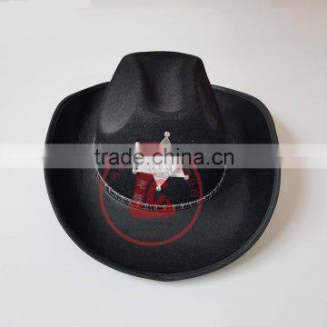 Factory wholesale high quality stetson cowboy hats with leather