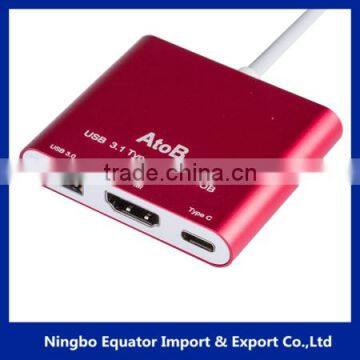 3 In 1 Multiport Type-C to HDMI +USB 3.0+usb c Adapter for Notebook photo-3