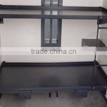 Single jail prison steel plate wall mounted metal bed frame