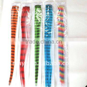 Colorful Hairpiece Clip In Hair Extensions 100% Real Natural Human Hair Straight clip-in