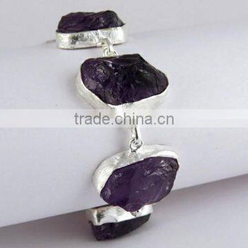 Prestige !! Amethyst 925 Sterling Silver Bracelet, Online Silver Jewelry, Silver Jewelry Wholesaler