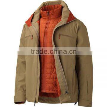 Relaxed fit winter extre warm mens 3 in 1 jacket with Powder skirt