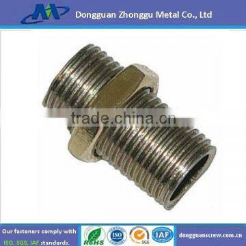 China Supplier Brass Hex Lock Nut and Threaded Nipple with Nickel Plated