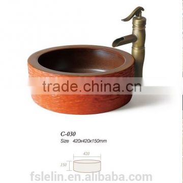 LELIN hand paint ceramic art basin bathroom basin LC030