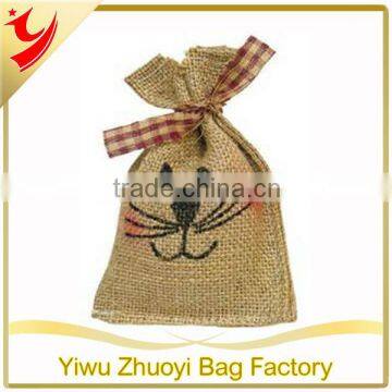 Cheap Drawstring Jute Packaging Bags For Christmas Gifts Wholesale