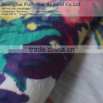 knitted cotton custom fabric printing