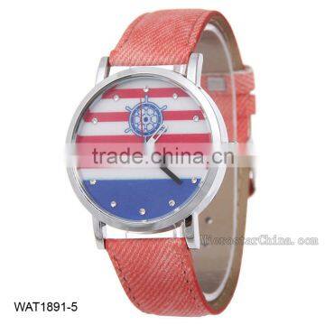 2016 Navy Blue Canvas Strap Wrist Watch photo-5