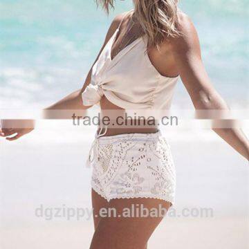 Beige Tie Up Lady Crop Top Online Shopping for Wholesale Clothing photo-2