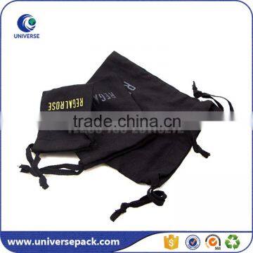 Wholesale china factory black cotton bag with customized logo