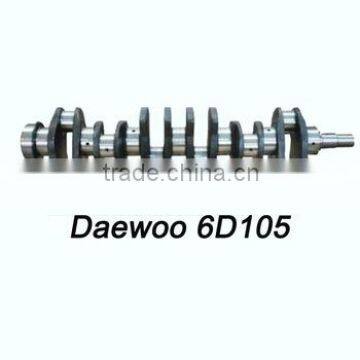 excavator parts Daewoo 6D105 engine parts crankshaft assy