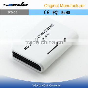 Mini VGA Audio 2HDMI Composite LCD 1080p HD TV Video Converter Adapter for PC