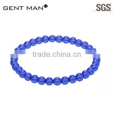 Blue Agate Beads Bracelet For Men or Women