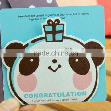 2014 top sale panda mini greeting card