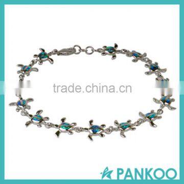 Wholesale Jewelry fancy 925 solid silver turtle Opal Bracelet