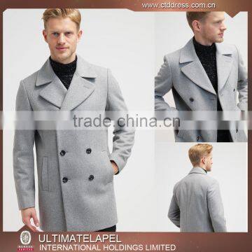 2016 OEM design high quality men custom made wool coat