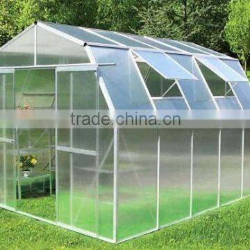 greenhouse with solid polycarbonate sheet used roof panel