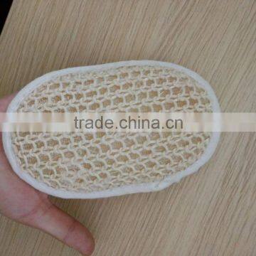 Oval sisal bath scrubber and natural sisal body bath spong