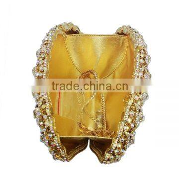 AB Color Crystal Clutch Evening Bag Rhinestone Handmade Bag Fancy Ladies Purse (88138A-AB) photo-5