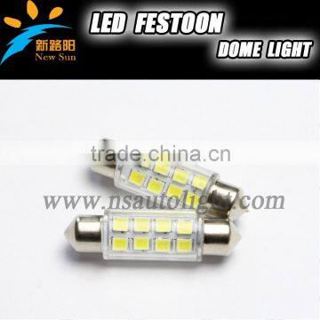 39mm 8SMD 2835 ultra bright pure white c5w festoon dome light with canbus error free