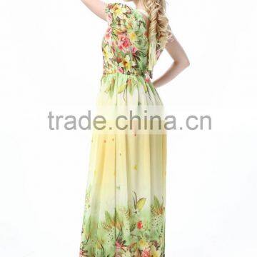 2016 New European Women's Beach Resort Plus Size Slim Chiffon Dress photo-4