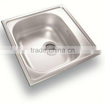 50x50 Linen Stainless Steel Kitchen Sink (DE124)