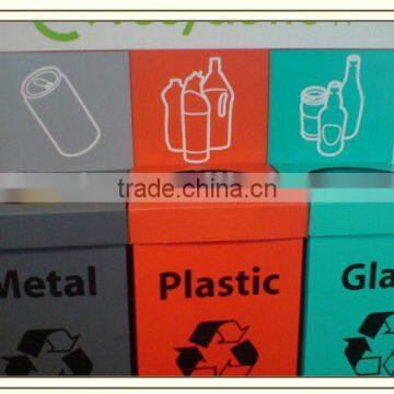 Affordable corrugated plastic recycle bin for glass