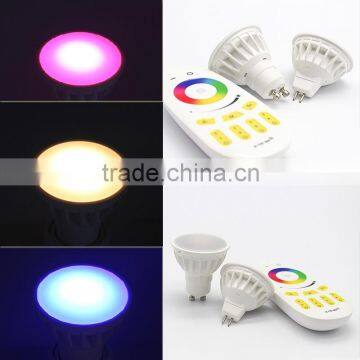 AC110-240V 2.4G wireless WIFI/RF GU10 Led Lamp Light rgbw led Spotlight